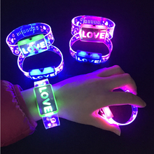 Led Toy Jewelry Latest Flash Hand Belt LOVE Watch Green Red Blue Luminous Bracelet Light Concert Dance Night Club Birthday Party 2024 - buy cheap