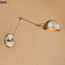 IWHD Antique Retro Vintage Wall Lamp LED Edison Wandlampen Swing Long Arm Wall Light Loft Industrial Home Stair Lighting Sconce 2024 - buy cheap