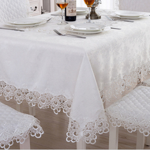Shseja toalha de mesa clássica europeia, toalhas de mesa de renda solúveis em água, restaurante, festa de casamento, decoração 2024 - compre barato