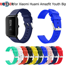 Correa de silicona para Xiaomi Huami Bip BIT Ritmo ligero Youth GTR, correa de repuesto para reloj inteligente, 42mm 2024 - compra barato