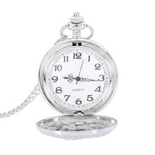 Silver Hollow Mermaid Pattern Pocket Watch Women Pendant Necklace Chain Fob Clock Watches Gifts LL@17 2024 - buy cheap