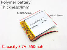 3.7V 550mAh 403442 Lithium Polymer Li-Po li ion Rechargeable Battery cells For Mp3 MP4 MP5 GPS PSP mobile bluetooth 2024 - buy cheap