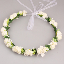 Corona de tela hecha a mano ajustable para decoración de bodas, accesorios para el cabello de novia, coronas de flores 2024 - compra barato