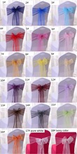 100 PCS New Organza Fabric Chair Sashes Bow Wedding And Events Supplies Party Decoration Free Shipping 2024 - buy cheap