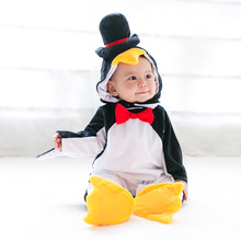 Disfraz de Pingüino bebé para niños, traje de algodón puro, mono de pingüino, suave, para Halloween 2024 - compra barato