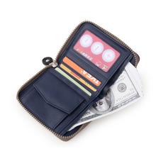 2020 New Men's Canvas Purse Short Zipper Around Student Mini PU Wallet Hand Bag Zip Coin Pocket Card Holders Carteira Masculina 2024 - buy cheap