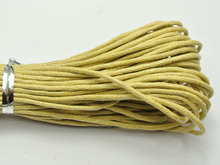 50 Meters Beige Waxed Cotton Beading Cord 1.5mm Macrame Jewelry String 2024 - buy cheap