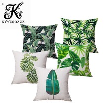Fashion High Quality Cotton Linen Africa Tropical Plant Banana Leaf  Decorative Throw Pillow Case Cushion Cover Sofa Home Decor 2024 - buy cheap