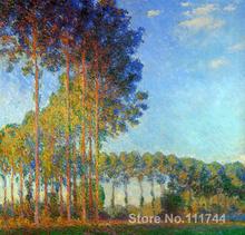 Poplares a las riberas del río Epte visto desde el Marsh pinturas de Claude Monet a la venta, arte paisajístico hecho a mano de alta calidad 2024 - compra barato