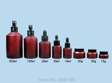 Rosa-botella gotero de Bengala, botella de aceite esencial, tarro de vidrio rojo rosa, botella de vidrio para cosméticos, 20 unids/lote 2024 - compra barato