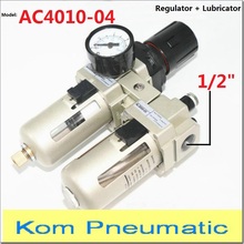 Pneumatic AC4010-04 Air Filter Regulator Lubricator Combination F.R.L 1/2'' bsp Two Union AW4000 + AL4000 SMC Type 3000L/Min 2024 - buy cheap