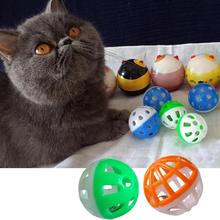 Juego para gato mascota divertido de 18 Uds juguete interactivo de gato juguete de plástico colorido cascabel juguete gatito artículos para gatos producto 2024 - compra barato