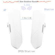 2 peças 1-km 300 Mbit 3 aberto roteador CPE 5.8G ponto de acesso wireless router Wi-Fi ponte extensão centro router com 24 V POE 2024 - compre barato