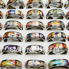 A-301  Wholesale Jewelry Lots 50pcs Stainless steel Enamel Men Womens Religious Jusus Bulk Rings 2024 - buy cheap