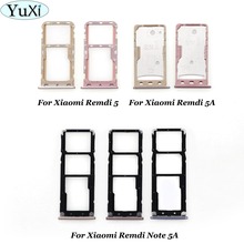 Yuxi 1 pç adaptador de suporte e bandeja de cartão sim, peça de reposição para xiaomi redmi 5 5a note 5a adaptadores de cartões sim 2024 - compre barato