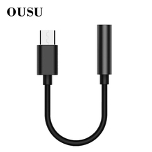 OUSU удлинитель USB Type C до 3,5 мм AUX кабель адаптер для xiaomi оригинальные цифровые наушники аудио кабель сплиттер для huawei 2024 - купить недорого