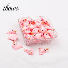 IBOWS 10pcs/lot Cute Resin Flatback Dolphin With Unicorn Horn Cabochon For Girls DIY Hair Bows Accessories Handmade Crafts 2024 - buy cheap