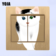 YOJA Pretty Kitty Sticker Switch Personalized Colored Decor Living Room Bedroom Wall Decals 8SS0081 2024 - buy cheap