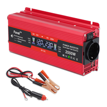 1500W/2000W2600W LCD display Home/outing DC 12V to AC 230V Modified Sine Wave EU socket  Adapter dual3.1A USB Car Power Inverter 2024 - buy cheap