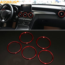 AOSRRUN Air-conditioning outlet sequins ring Car accessories For Mercedes Benz W205 C200 GLC260 GLC200 GLC300 A180 A200 W169 2024 - buy cheap