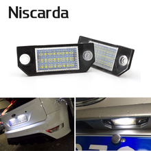 Niscarda conjunto de lâmpadas led para carro, 2 peças, placa de licença, conjunto branco 6000k para ford focus ns mk2 anos 2004-2011 2024 - compre barato