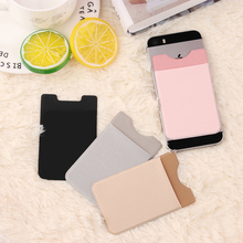 1PC Elastic Adhesive Mobile Phone Wallet Credit ID Card Holder Sticker Case Pouch Portable Phone Pocket For iphone xiaomi 2024 - buy cheap