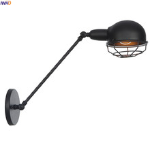 IWHD Black Loft Style Industrial Wall Lights For Home Bedroom Bathroom Retro Swing Long Arm Wall Lamp Vintage LED Lampara Pared 2024 - buy cheap