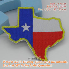 20274 карта флаг Техасский США вышитые патчи Гарантированное 100% качество железа на патчи "принимаем Индивидуальные" 2024 - купить недорого
