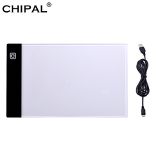 CHIPAL A5 Gráficos Tablet para Desenho Pad Tablets Da Arte Gráfica Digital LEVOU Caixa de Luz Eletrônico USB Pintura Placa de Escrita de Cópia 2024 - compre barato