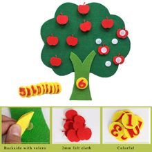 Детская развивающая игрушка «сделай сам» из войлочной ткани, прочная цифровая Когнитивная развивающая игрушка Монтессори для детей, игрушки для яблони, подарки для детей 2024 - купить недорого