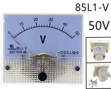 Medidor retangular analógico de painel, 85l1-v ac 0-50v 2024 - compre barato