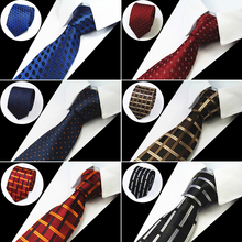 RBOCOTT Fashion Brown Tie Checked & Dot & Plaid Ties 7cm Tie For Men Suit Business Wedding Party Neckties Blue Tie 2024 - buy cheap