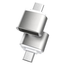 Micro USB  Adapter  silver Micro usb Male to USB2.0 Femail OTG converter for andriod smartphones 2024 - buy cheap