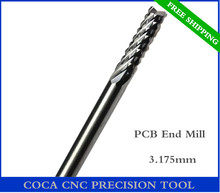 3.175mm, Frete grátis, Computador CNC machine tool, Print Circuit Board End Mill, Metal Duro Micro broca do milho, o Molde, plástico 2024 - compre barato