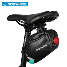 Велосумка Roswheel, сумка на седло с задним фонарем, карман, водонепроницаемая, для горных велосипедов, аксессуары для заднего сиденья 2024 - купить недорого