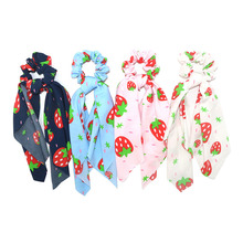 Fashion Pineapple Strawberry Fruit Print HairBand For Girls Women Hair Scrunchie Pack Gumki Do Wlosow Hair Accessories Hair Ties 2024 - buy cheap