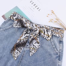 Дизайнерские тканевые ремни для женщин, ленты с леопардовым принтом в Корейском стиле, пояс с узлом для платьев, джинсов, широкий пояс на бретельках 2024 - купить недорого