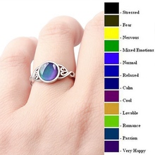 Креативное Ретро цельное круглое температурно-чувствительное обесцвечивание изящное Ювелирное кольцо для настроения для вечеринок унисекс ювелирные изделия 2024 - купить недорого