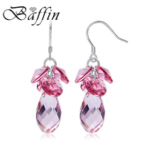 BAFFIN-Colgante con borlas de cristales de Swarovski para mujer, joyería romántica, Color plateado, rosa, elegante, para boda 2024 - compra barato