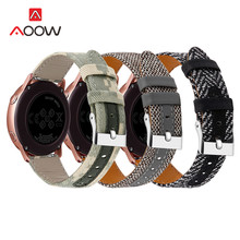 Nylon Genuine Leather Watchband for Samsung Galaxy Watch Active 42mm 46mm Gear S2 S3 Amazfit BIP Bracelet Band Strap 20mm 22mm 2024 - buy cheap