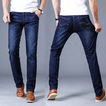 Men Jeans Business Casual Straight Slim Fit Blue Black 2019 Denim Pants Trousers Men Jeans Homme Pants plus size 28-38 2024 - buy cheap