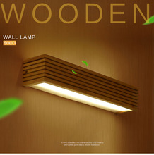 Estilo japonês moderno conduziu a lâmpada de parede de madeira carvalho luzes da lâmpada arandela para o quarto iluminação doméstica, arandela luz parede madeira maciça 2024 - compre barato