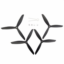 Hélices para avião sem escova com lâmina preta de 3 folhas para mjx b3 b2 b2c b2w bugs 3 bugs 2 rc hubsan h501s 2024 - compre barato