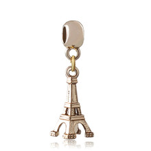 Colgante con forma de torre Eiffel de París, accesorio europeo de aleación de Zinc, apto para pulseras y collares Vintage con gran agujero, 5 unidades, venta al por mayor 2024 - compra barato