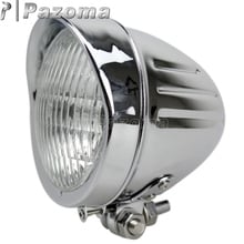 Pazoma-novo farol dianteiro em alumínio cromado, farol dianteiro para harley softail dyna sportster 2024 - compre barato