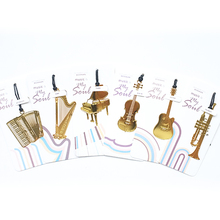 Instrumento musical bookmark estudantes papelaria criativo metal bookmarks corrente material escolar livro decoração presentes para leitor, crianças 2024 - compre barato
