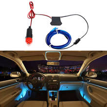3M Flexible EL Light Auto Atmosphere Lamp with Cigarette Lighter Drive Clamping-edge EL Wire Refit Light Car-styling Car Decors 2024 - buy cheap