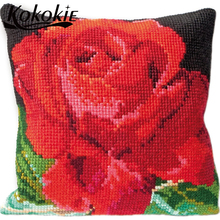 Cross-Stitching fabric cushion Handicraft Embroider Needlework kits flower Cross stitch kits For Embroidery yarn pillowcase 2024 - compre barato