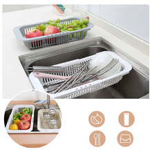 Kitchen Fruits Vegetables Drain Storage Basket Plastic Hollow Food Shelf Desktop Snacks Holders Cup Plate Drain Basket 2024 - buy cheap