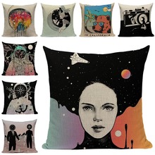 Creativity Humanity Art Printed Pillowcases Abstract Cushion Cover Decorative PillowCover For Sofa Chair Cushion Pouf Home Decor 2024 - buy cheap